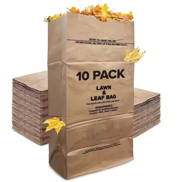 Compostable Kraft Paper Bags for Sale as Horticultural Waste Leaf and Weed