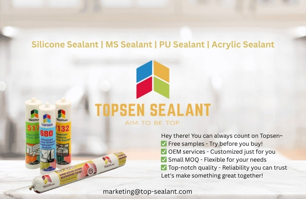 Professional Grade Acidic Silicone Sealant for Bathroom, Kitchen & Plumbing - Mold & Mildew Resistant