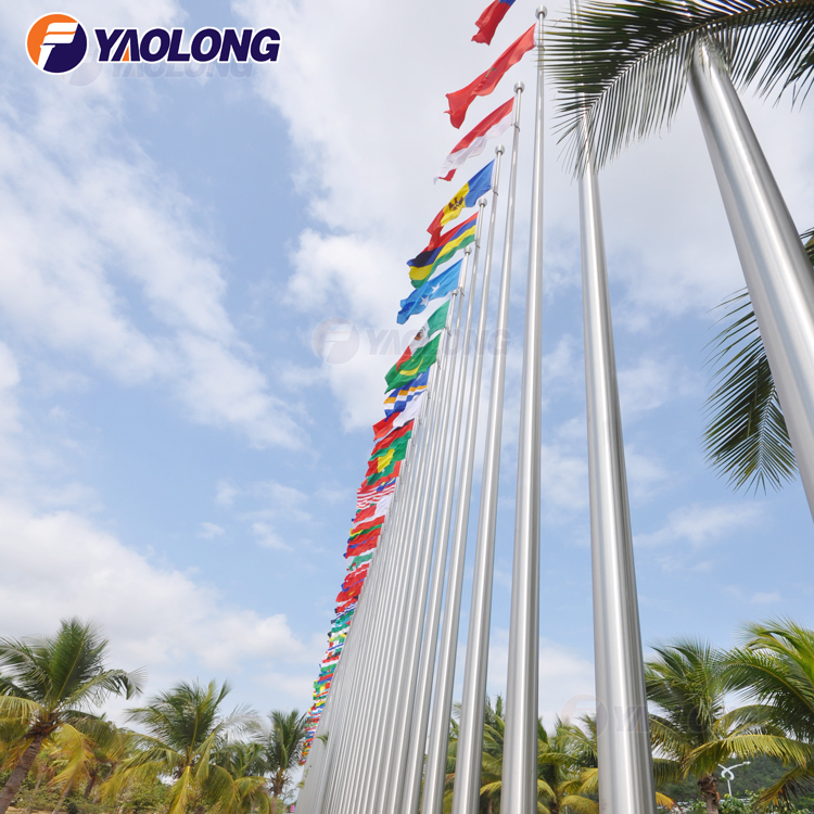6-50m Aluminum Alloy Manual Internal Halyard Flag Pole Stainless Steel Reliable Flagpole
