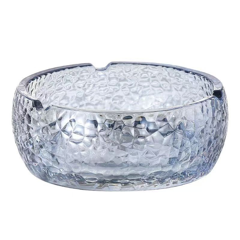 Хрустальная пепельница из толстого стекла с гальваническим покрытием