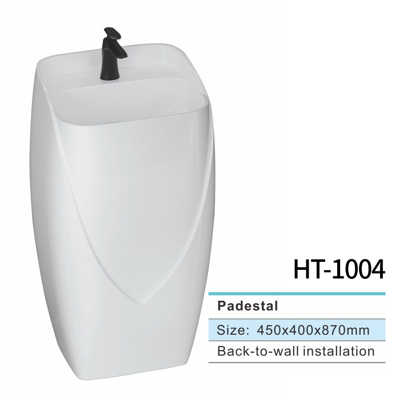 Modern Bathroom Freestanding Surface Easy Cleaning Basin Pedestal Fixing Pedestal Basin