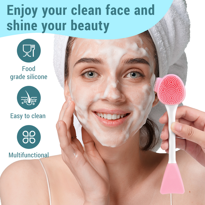 Multi-Function 4 in 1 Applicator Mask Comfortable Soft Silicone Face Scalp Scrubber Massage Deep Facial Cleaning Make up Brush