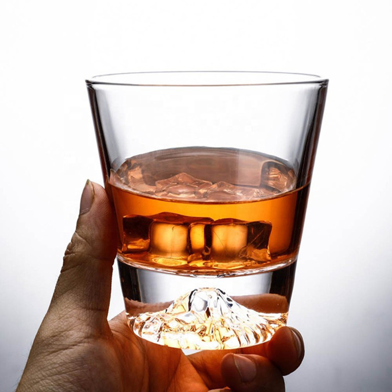 Custom Logo FUJI Mountain Style Shot Glass Custom Wine and Whiskey Glass Tumbler Cup