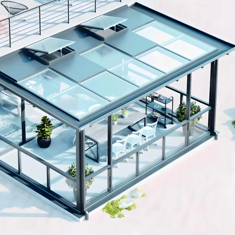 4 Season Free Standing Sunroom Sun Room Mobile Glass House Aluminum Alloy Sunrooms