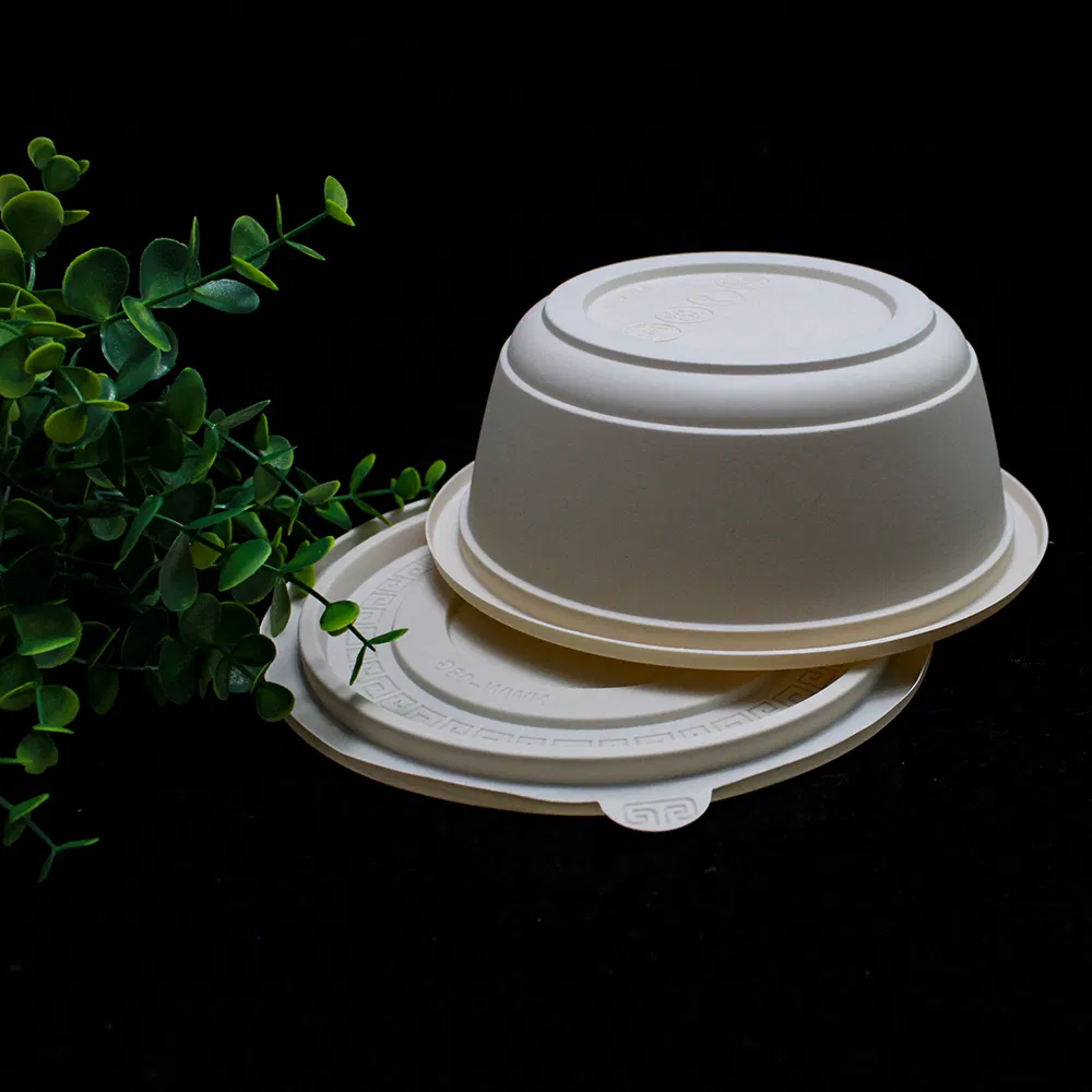 Factory Corn Starch Food Container Disposable Takeaway Food Soup Bowl with Lid