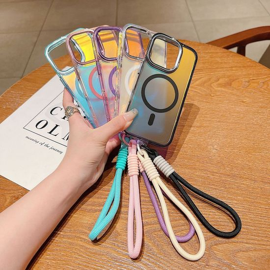 Fashion Bright Shadow Magsafe Phone Case Full Cover Anti-Fall Transparent