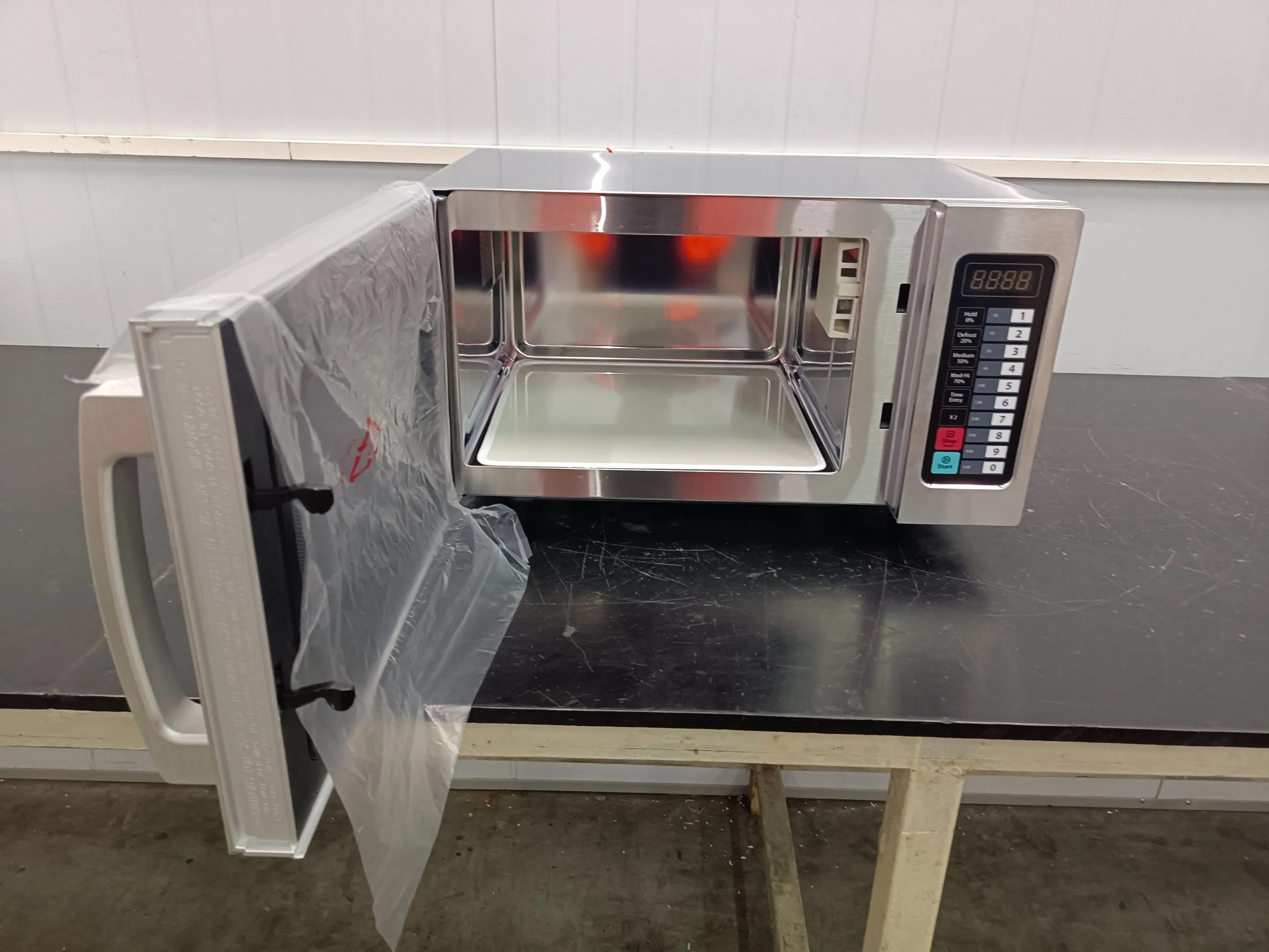 25L Stainless Steel Heavy-Duty Commercial Microwave Oven with LED Display