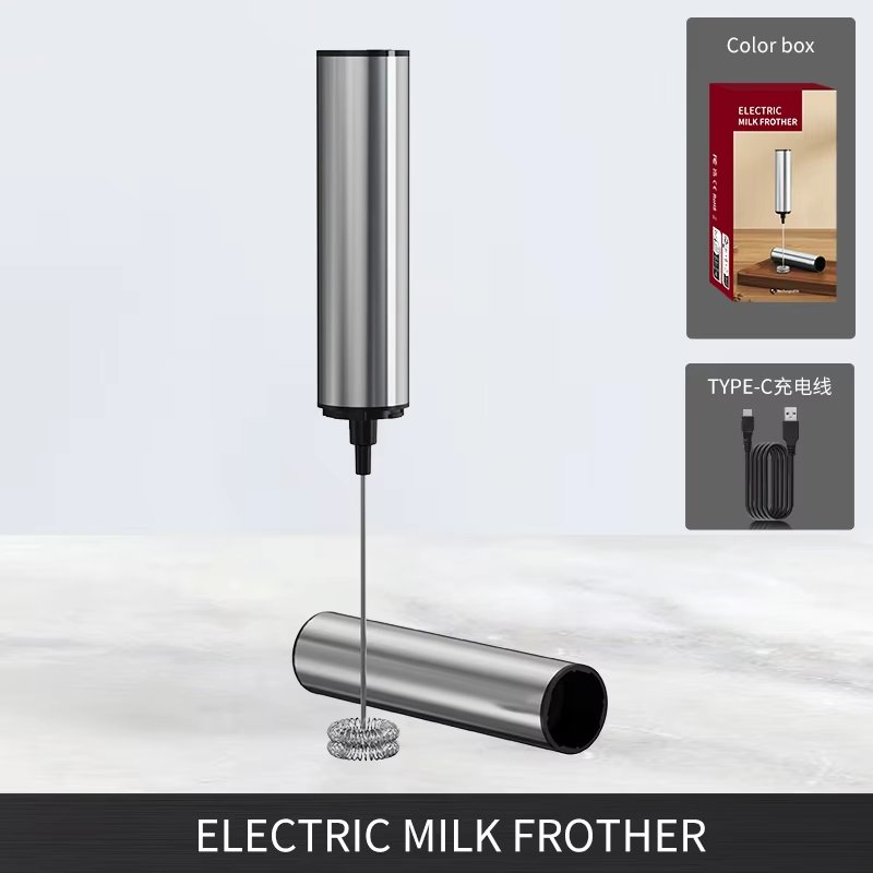 Rechargeable Milk Frother Handheld Dual Spring Whisk Electric Coffee Frother Kitchen Gifts
