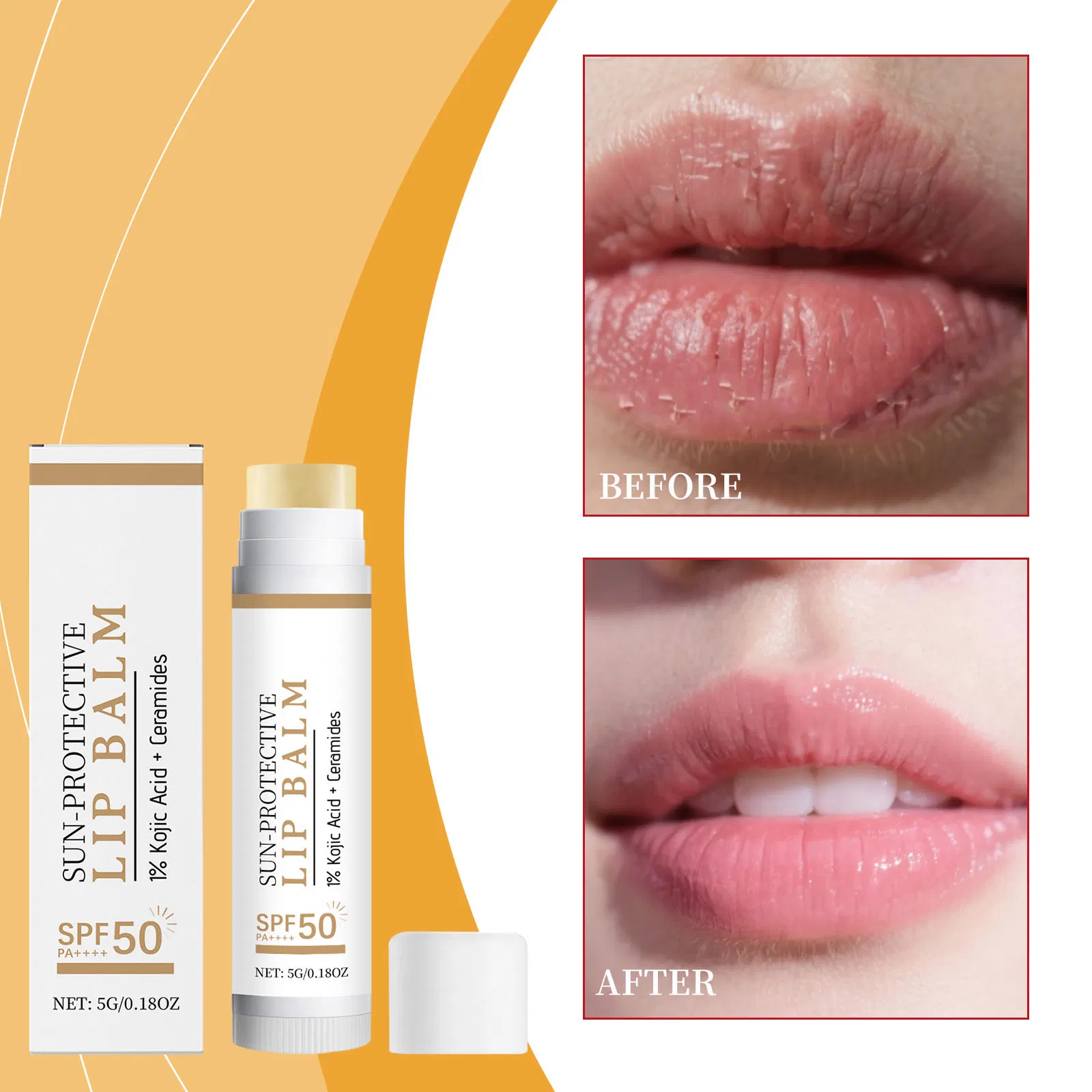 Custom Hydrating Lip Balm Stick Long-Lasting Moisturizing Lip Area and Lip Lines Anti Wrinkle Lip Balm
