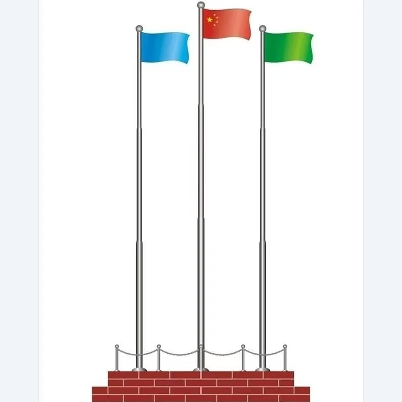 4-30 Meters Internal Winch Rope System Flagpole