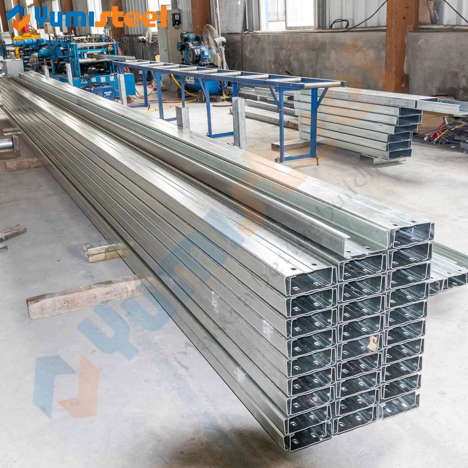 Steel Structure Roof Load Support Galvanized Steel C Shape Purlin