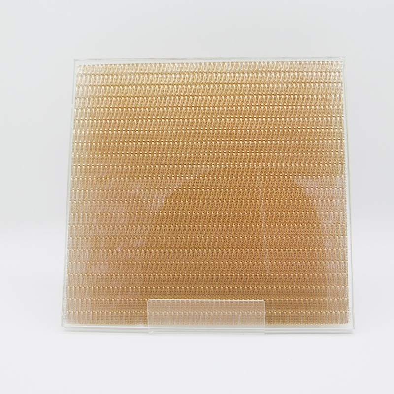 Guangzhou Glass Factory Customized Decorative Art Metal Wire Mesh Laminated Safety Glass