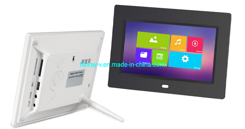 Black/White 7inch Digital Photo Picture Video Displayer with WiFi Function