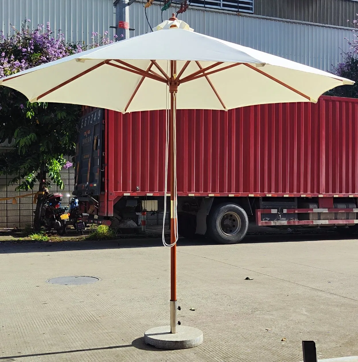 Lapacho Teak Wood Garden Pool Umbrella Parasol Nature Sunshade