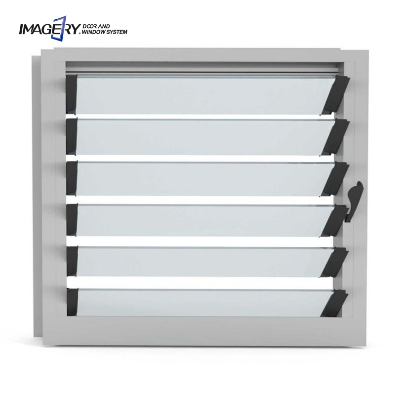 Aluminum Glass Window Shutters Fixed Aluminium Louvres Louver Window for Warehouse