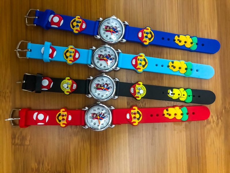 Good Quality 3D Cartoon Mario Silicone Gift Watch