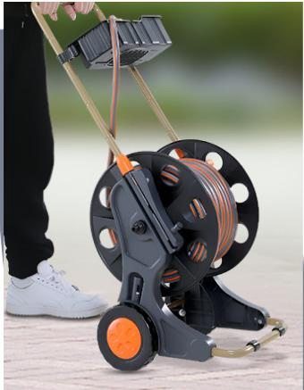 Garden ABS Plastic and Metal Big Hose Reel Frame on Wheels