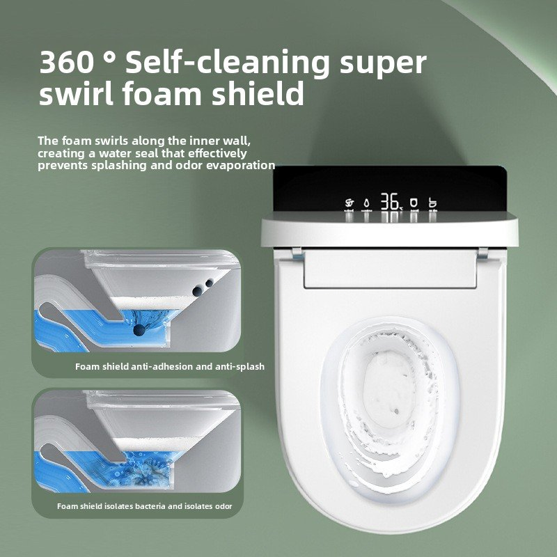 Small Size Floor Mounted Intelligent Sanitary Ware Water Closet Bathroom Automatic Toilet