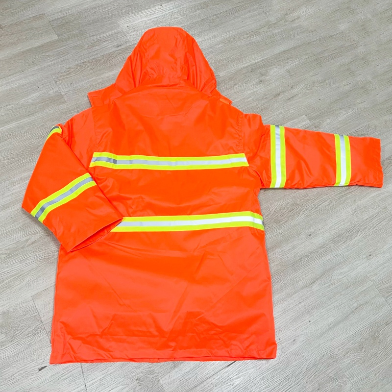 Orange 100% Waterproof Winter Warm Reflective Workwear Coat Safety Jacket