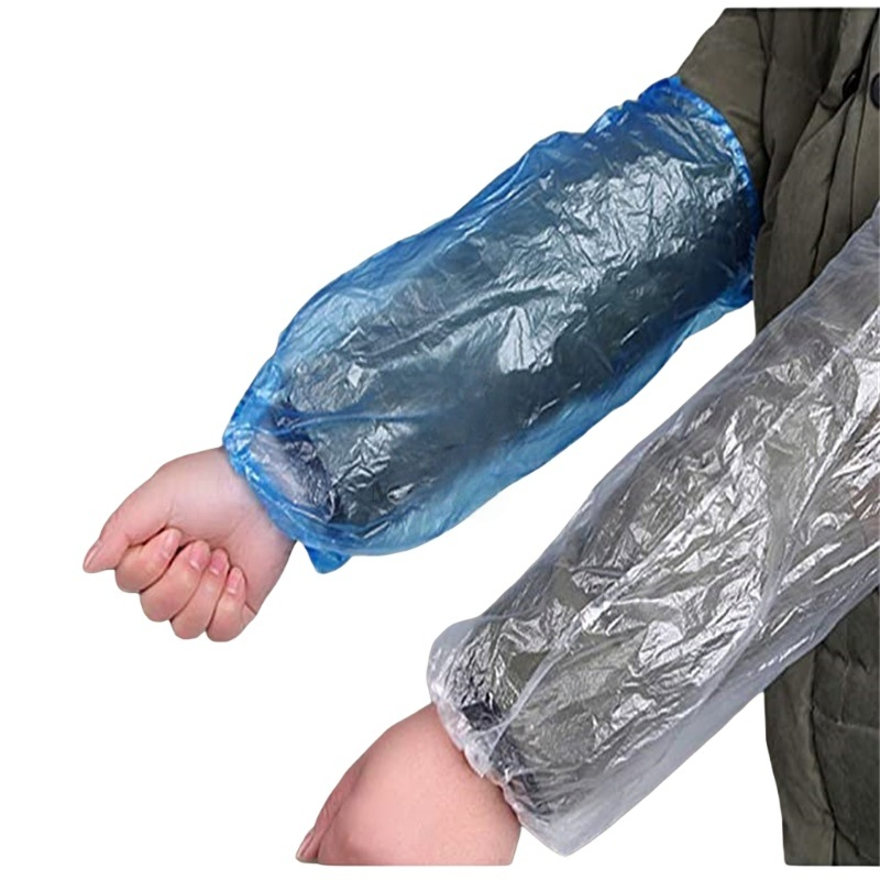 Yellow Disposable Arm Sleeves,Waterproof Sleeve for Arm with Elastic Wrists,Polyethylene Disposable Sleeves to Cover Arms,Disposable Sleeve Protectors for Arms