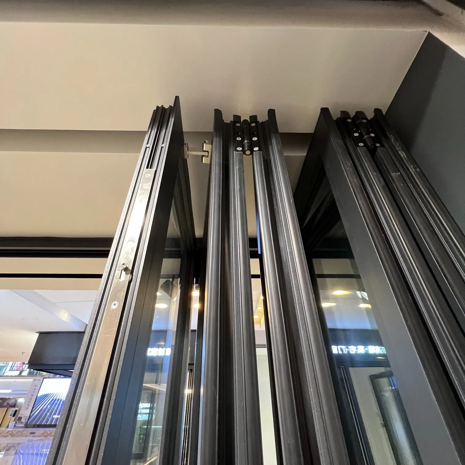 Hot Sale Double Glass Aluminum Frame Folding Door Accordion Door Reasonable Price