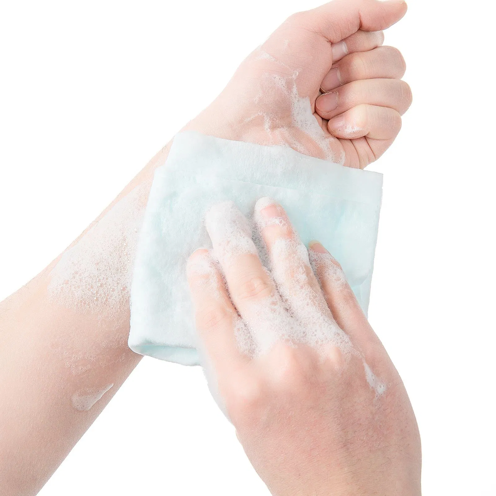 OEM Large Size No Rinse No Water Disposable Cleaning Wipes Bathing Sponge with Soap Suitable for Post-Operative Patients Elderly