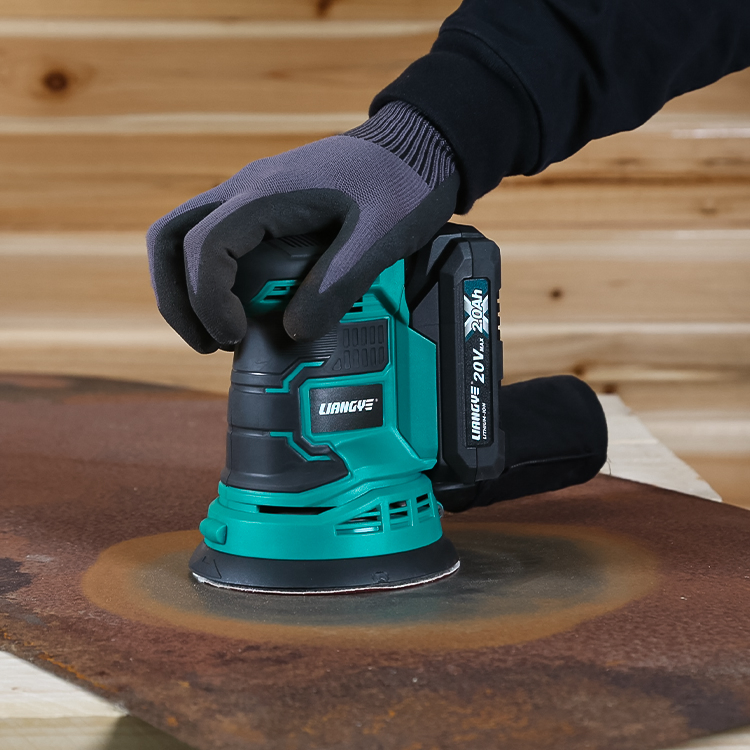Liangye Battery Operated Woodworking Tools 20V 5 Inch Cordless Orbital Sander