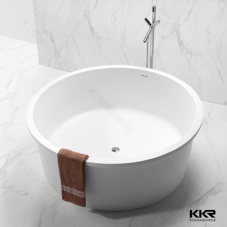 Wholesale Corner Bathtub Solid Surface Artificial Stone Freestanding Bathtub