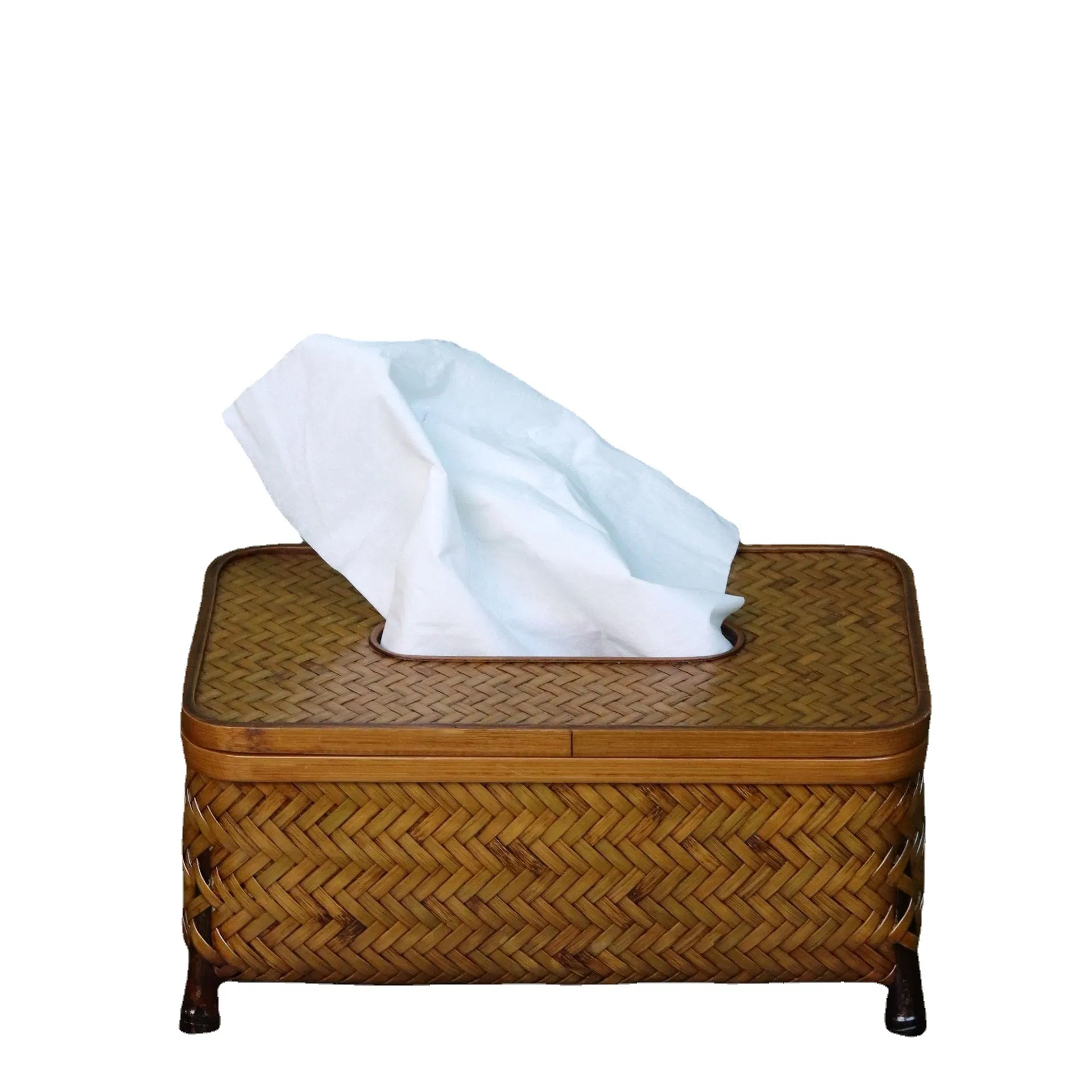 New Chinese Style Blessing Fortune Bamboo Tissue Holder