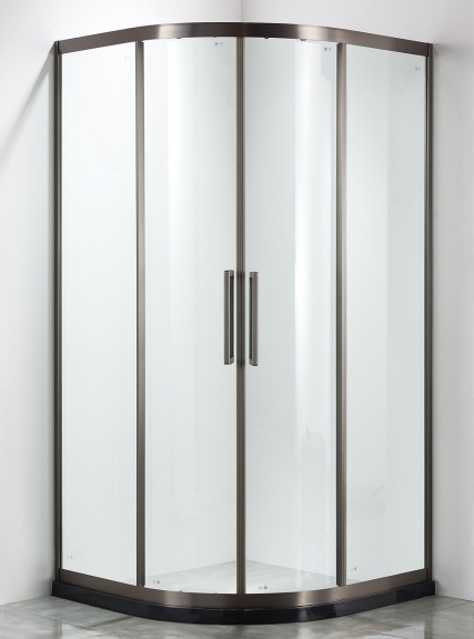 Corner Entry Square Pivot Door Glass Shower Enclosure Cubicles