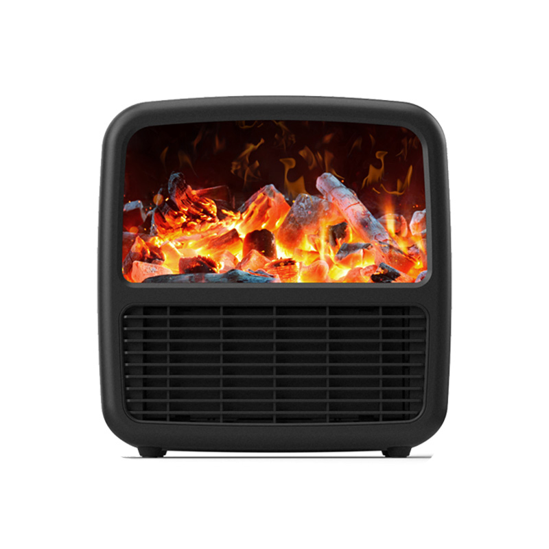 Electric Heater Fireplace Flames Burn Radiator Warm Home House Office