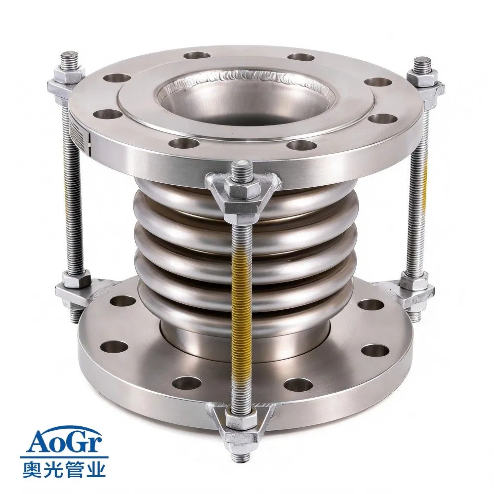 High Pressure Resistant 304/321/316L Stainless Steel Corrugated Flexible Metal Bellows Expansion Joint for Industrial Fluid Pipeline