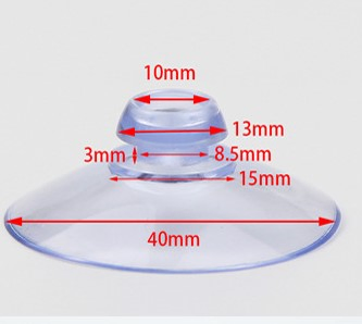 Wholesale Transparent PVC Strong Threaded Suction Cup Clear Suction Cup Silicone Rubber Suckers