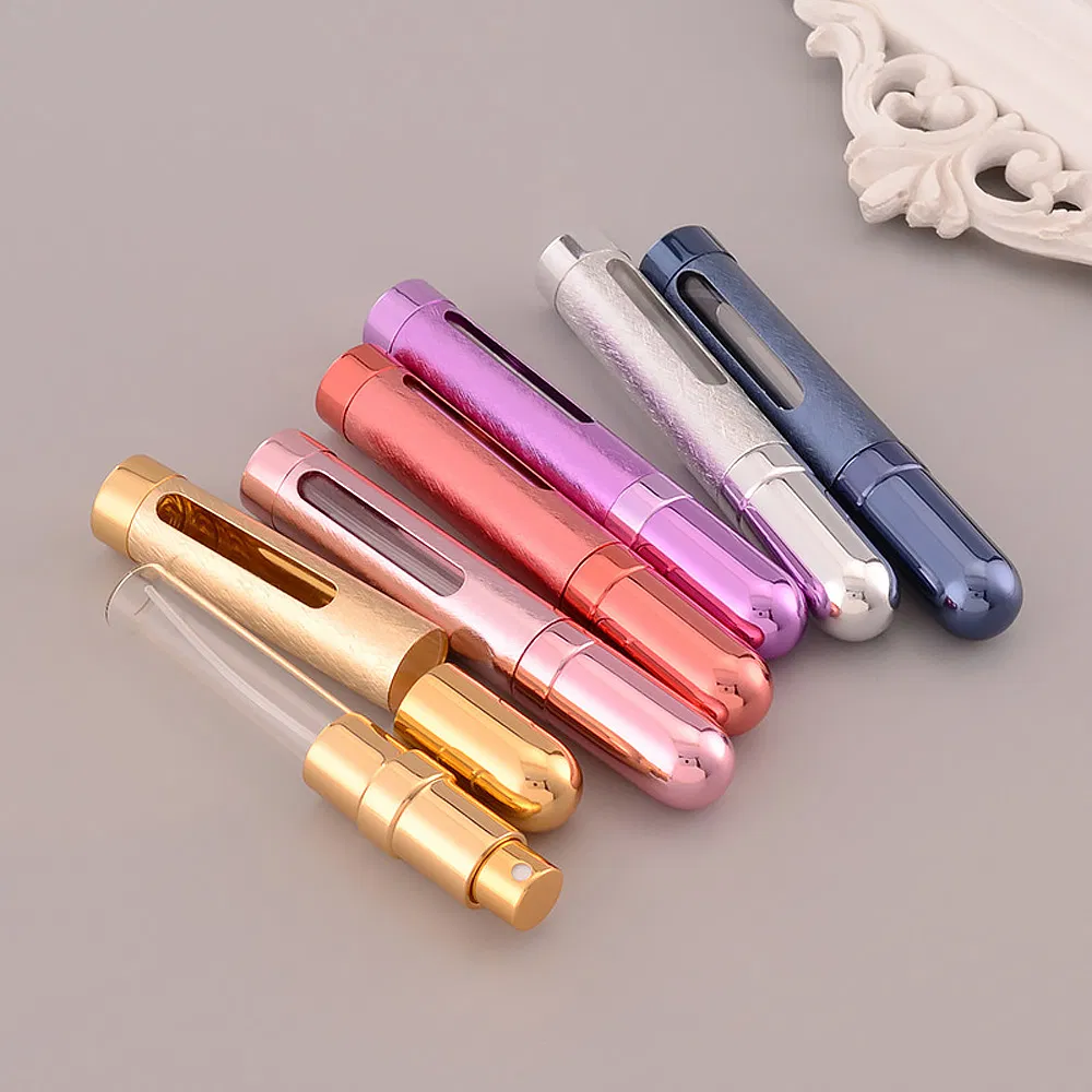 Empty 12ml Refillable Metal Aluminum Atomizer Perfume Spray Bottle Sub-Bottle with Inside Glass Bottles