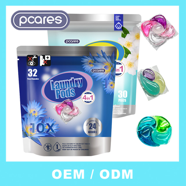 Pods 4-in-1 Laundry Detergent Washing Capsules Detergent Organic Laundry Pods Manufacturer