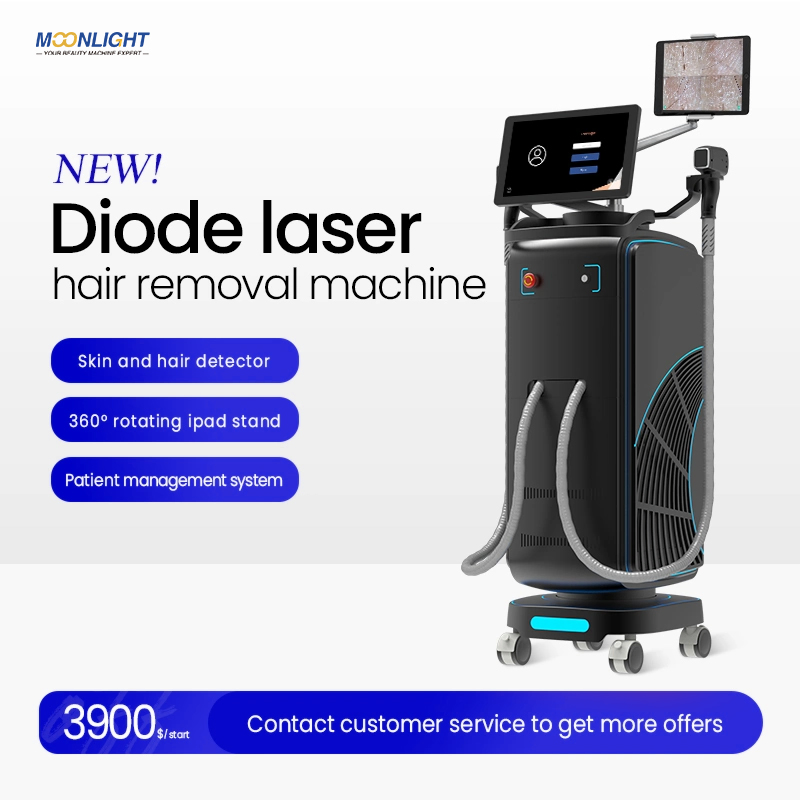 in Stock Beauty Equipment Diode Laser Hair Removal Machine 4 Waves 755+808+940+1064nm with Ai