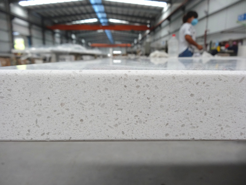 White Mirroor Fleck Quartz Countertop&Vanity