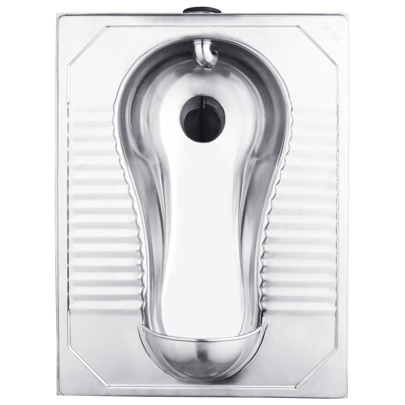 Industrial Strength Stainless Steel Squatting Pan Commercial Public Toilet Anti Vandal Factory Direct Supply