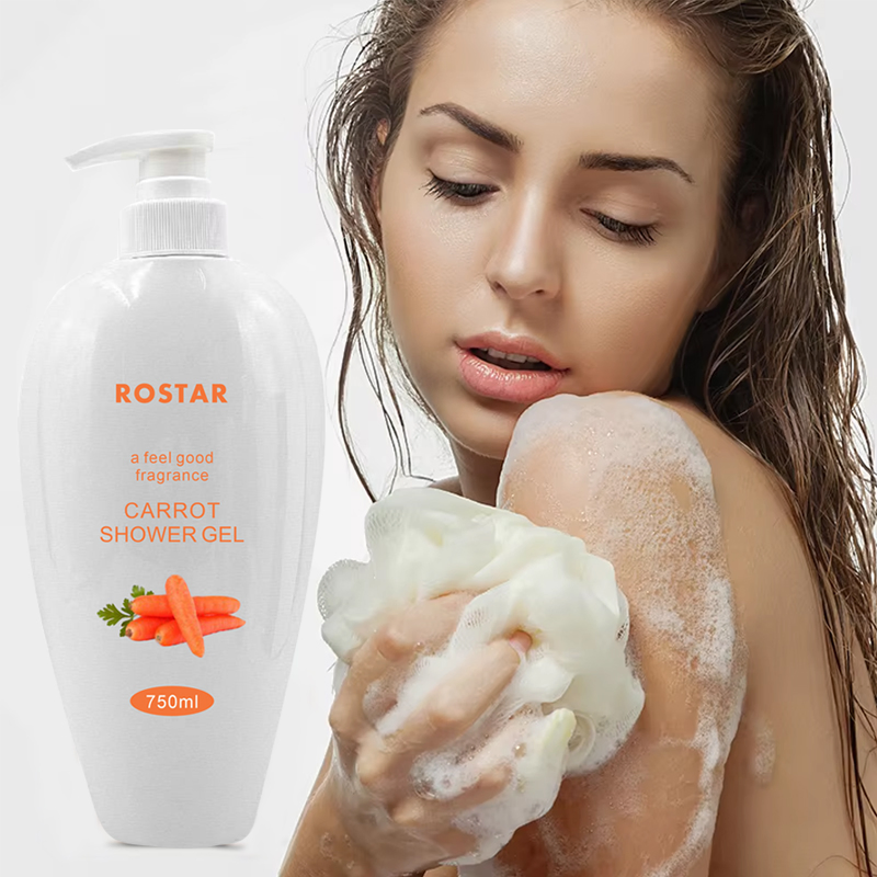 Ditong Customized Wholesale Natural Whitening Deep Cleansing Carrot Shower Gel Bath L Anti-Aging Shower Gel