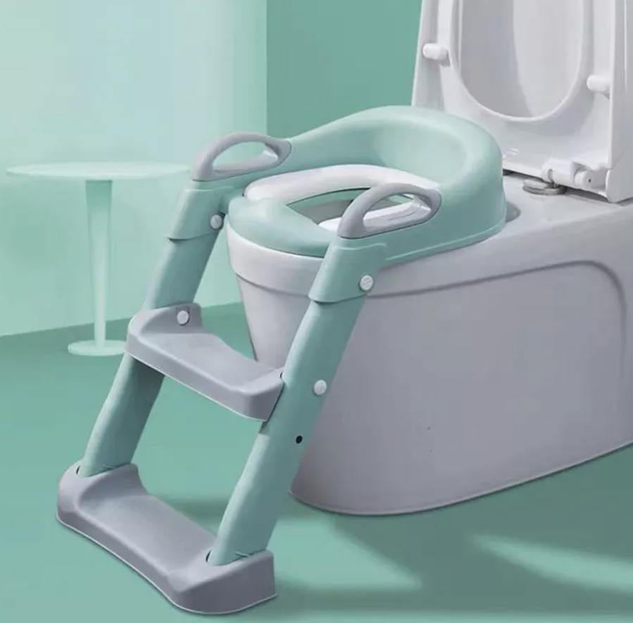 Comfortable Safe Kids Toddlers Step Stool Ladder Toilet Potty Training Seat