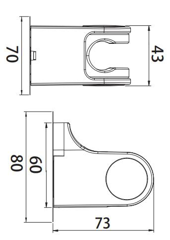 Bathroom Accessory Sanitaryware Drill Free Wall Mounted Shower Holder Bidet Sprayer Holder Hand Sprayer Socket Holder Shower Holder