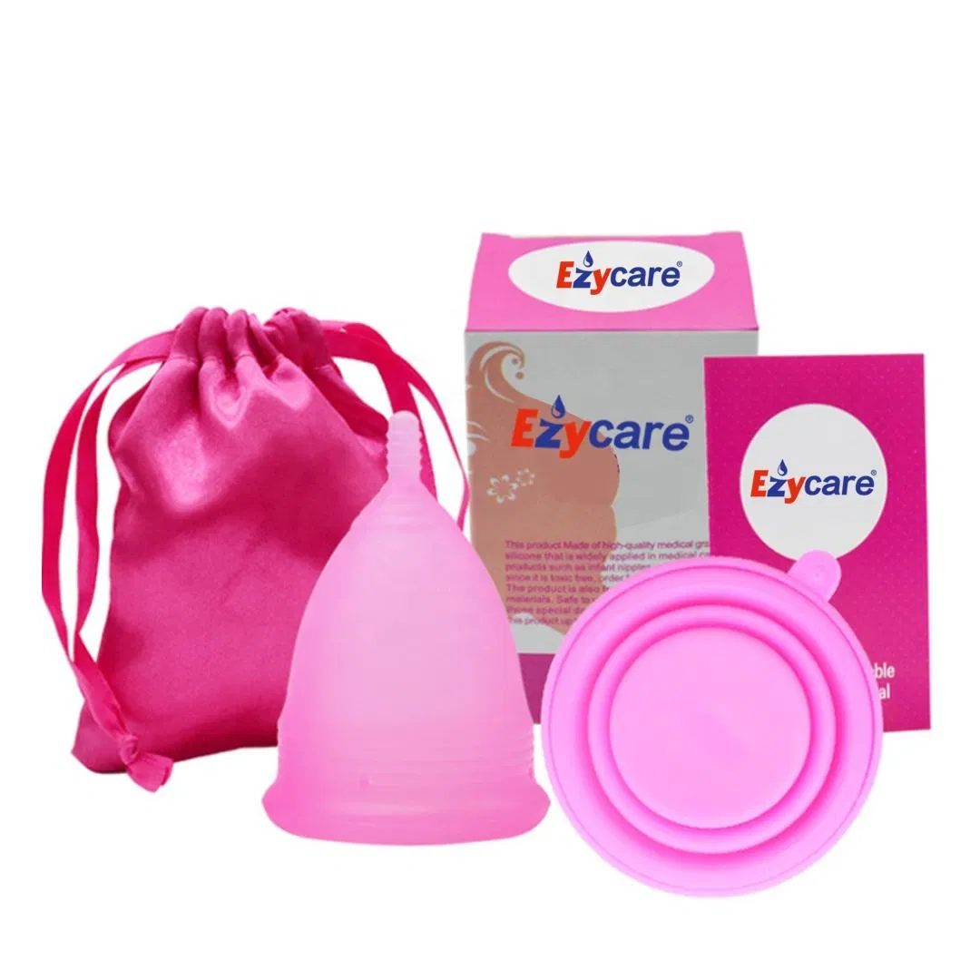 OEM Eco-Friendly High Quality 100% Medical Grade Feminine Menstrual Cup Sanitary Napkin Medical Silicone Collapsible Girls
