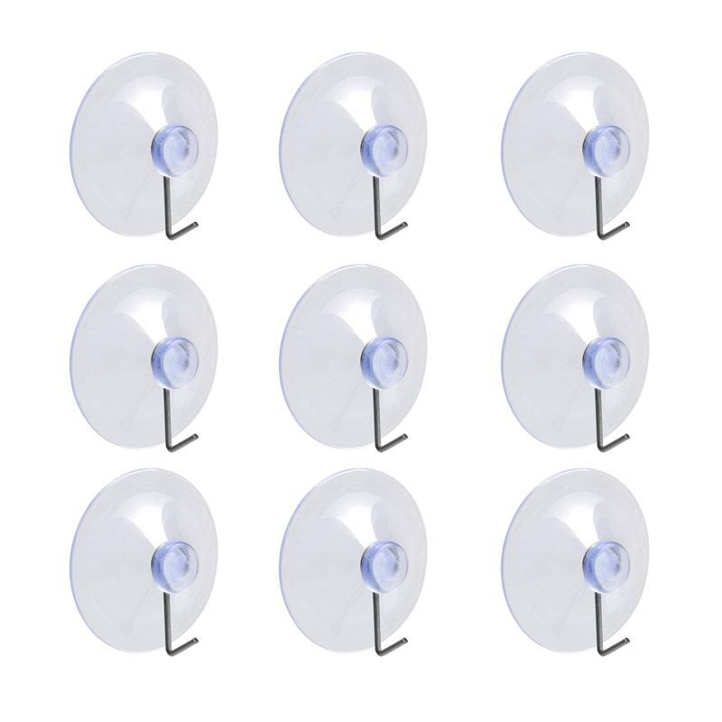 Removable Clear Suction Hooks for Wall Door Glass Window in Kitchen, Bathroom