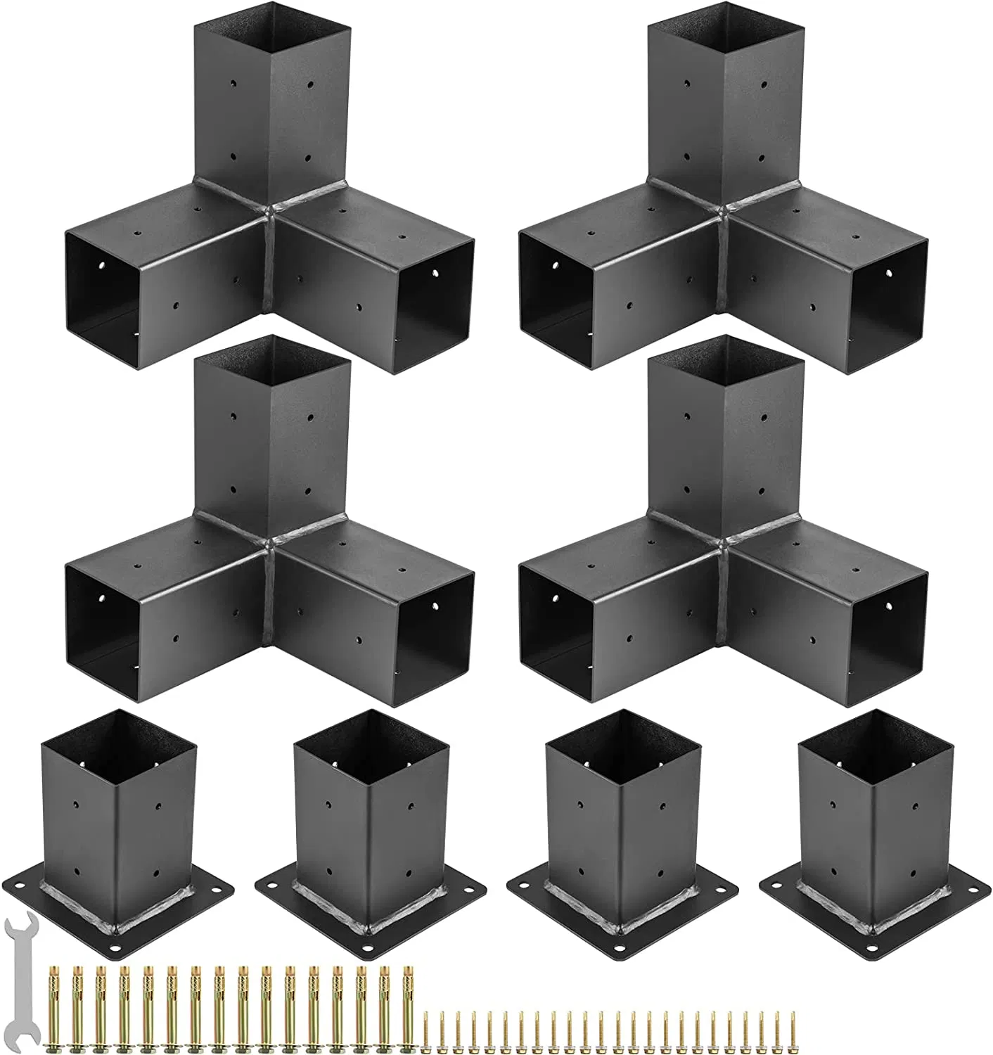 4X4 Pergola Brackets Heavy Duty Corner Bracket for Gazebos Patio Pergolas Beams