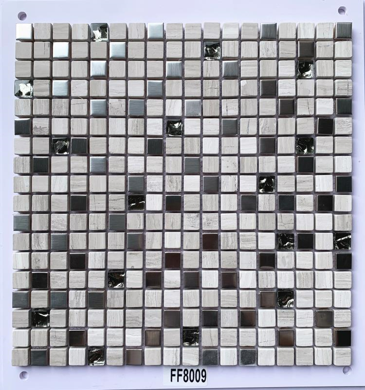Crystal with Metal Stone Mosaic