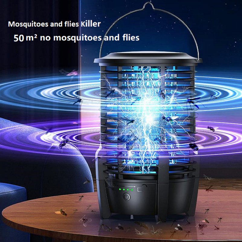 China Goods Indoor and Outdoor Camping High Quality Waterproof Portable Rechargeable Multifunctional Electric Shock Mosquito Killer Lamp Mosquito Trap