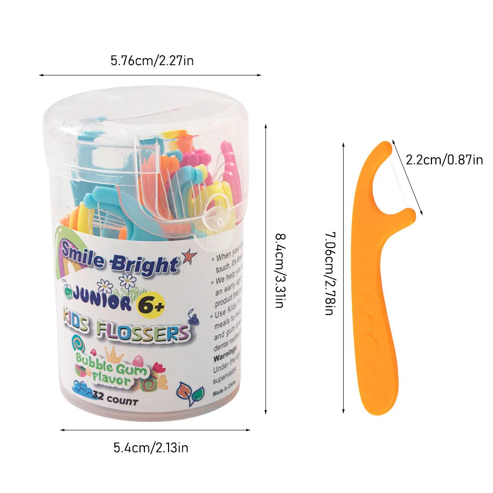 BSCI High Quality and Eco Friendly Manufacturing Biodegradable Kids Children Plastic Floss Toothpicks