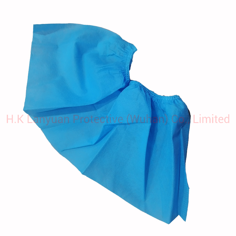 Blue Anti-Skid and Waterproof Hand-Made CPE Shoe Cover