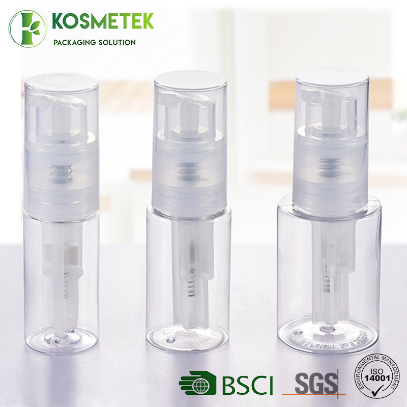 60ml/80ml/120ml Custom Pet Plastic Empty Powder Pump Spray Bottle