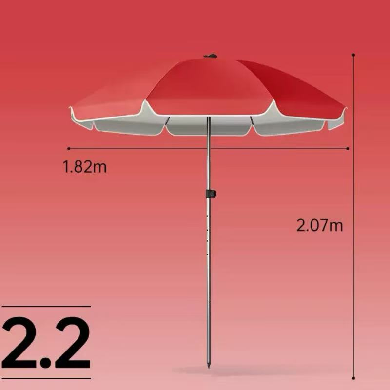 Cross-Border Sales Outdoor Round Umbrella Thickened Large Tarpaulin Sun Umbrella